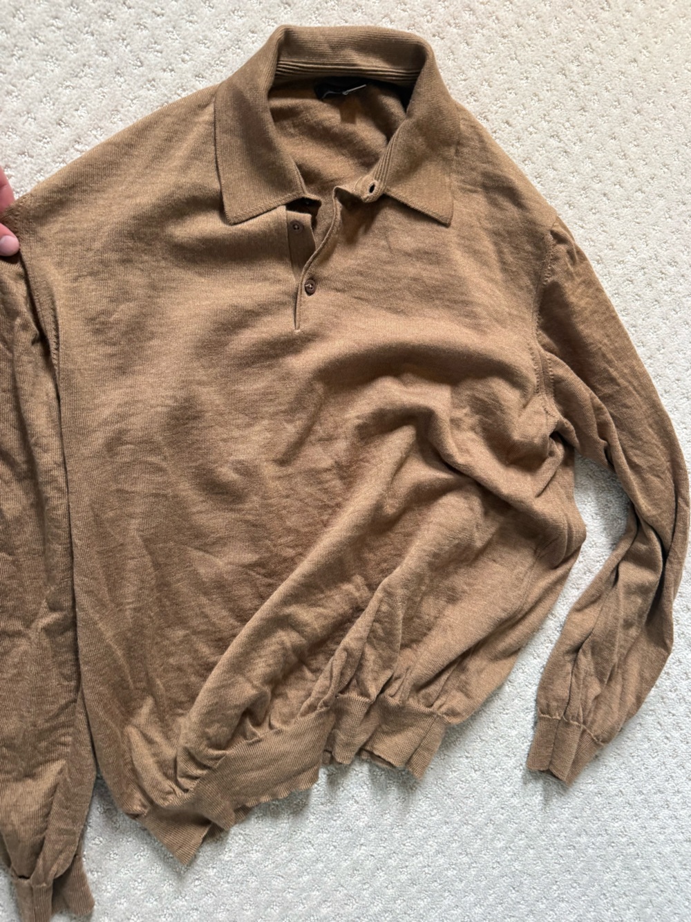 Nordstrom Tan Brown Knit cashmere (100%) Sweater XL